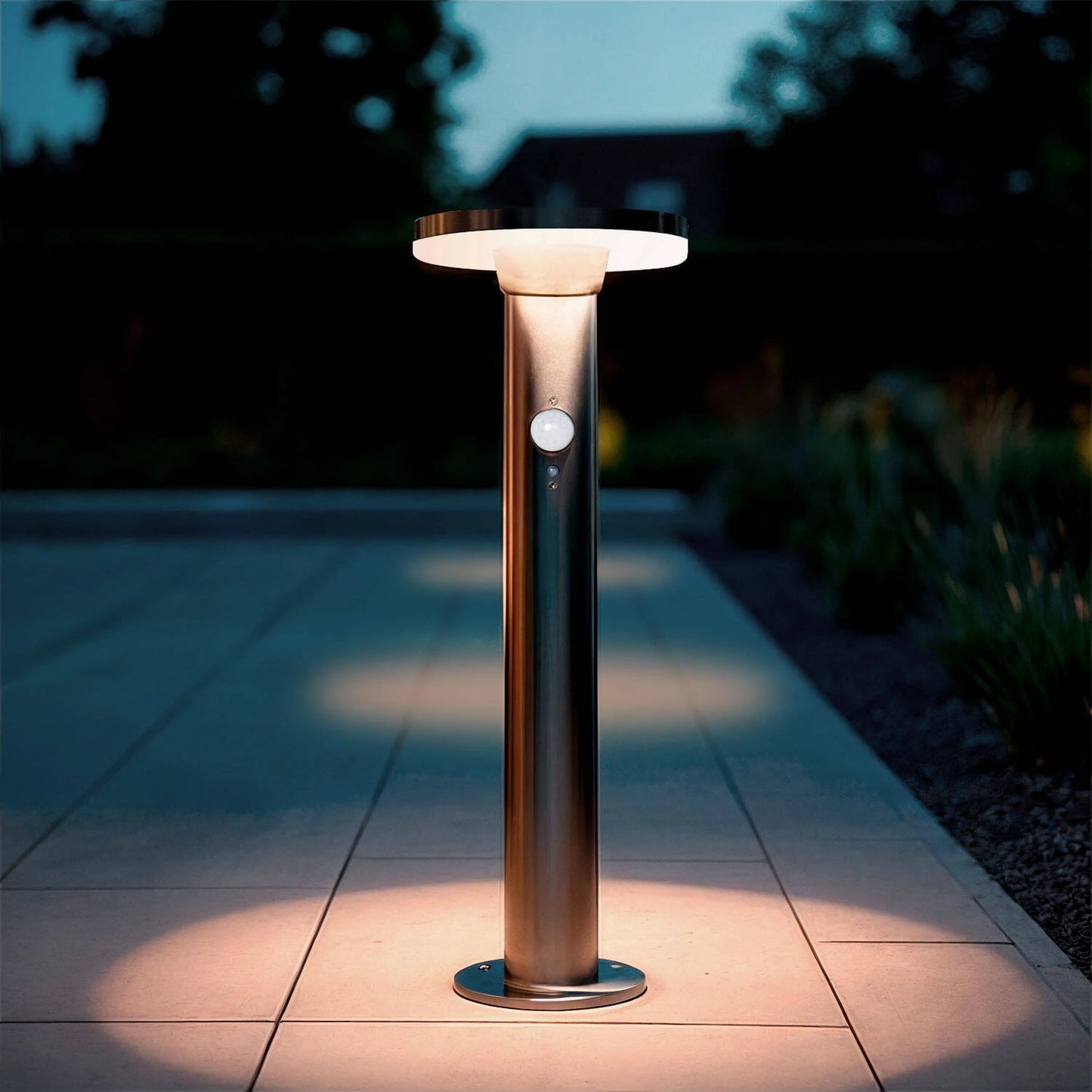 LED Solar-Wegeleuchte Helios Inox mit Bewegungsmelder | 45 cm Edelstahl