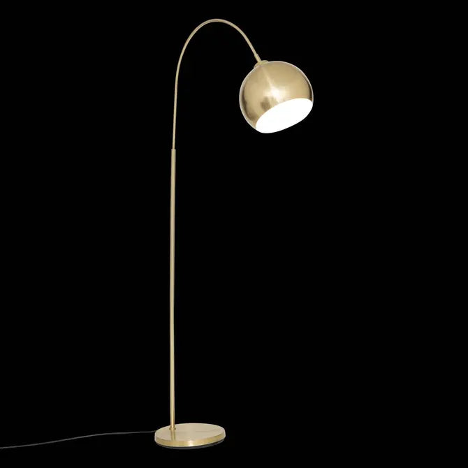 Floris Gold- Bogenleuchte mit warmer eleganz