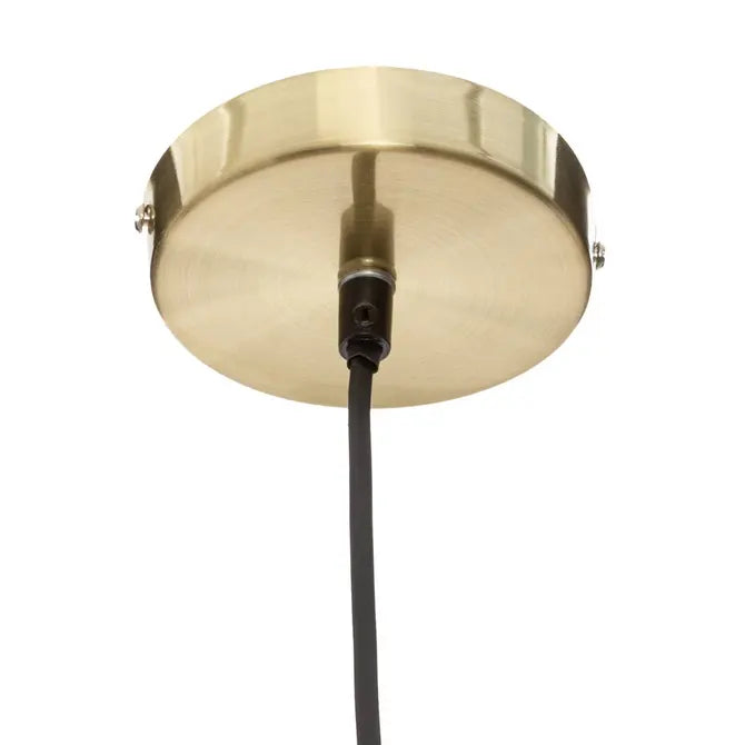 Dris- Pendelleuchte aus Metall und Glas