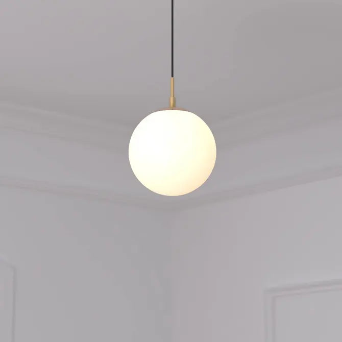 Dris- Pendelleuchte aus Metall und Glas