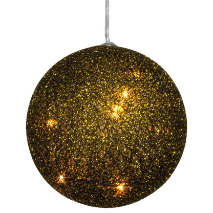 LED-Kugel | 5 warmweiße LEDs | Fadenoptik gold