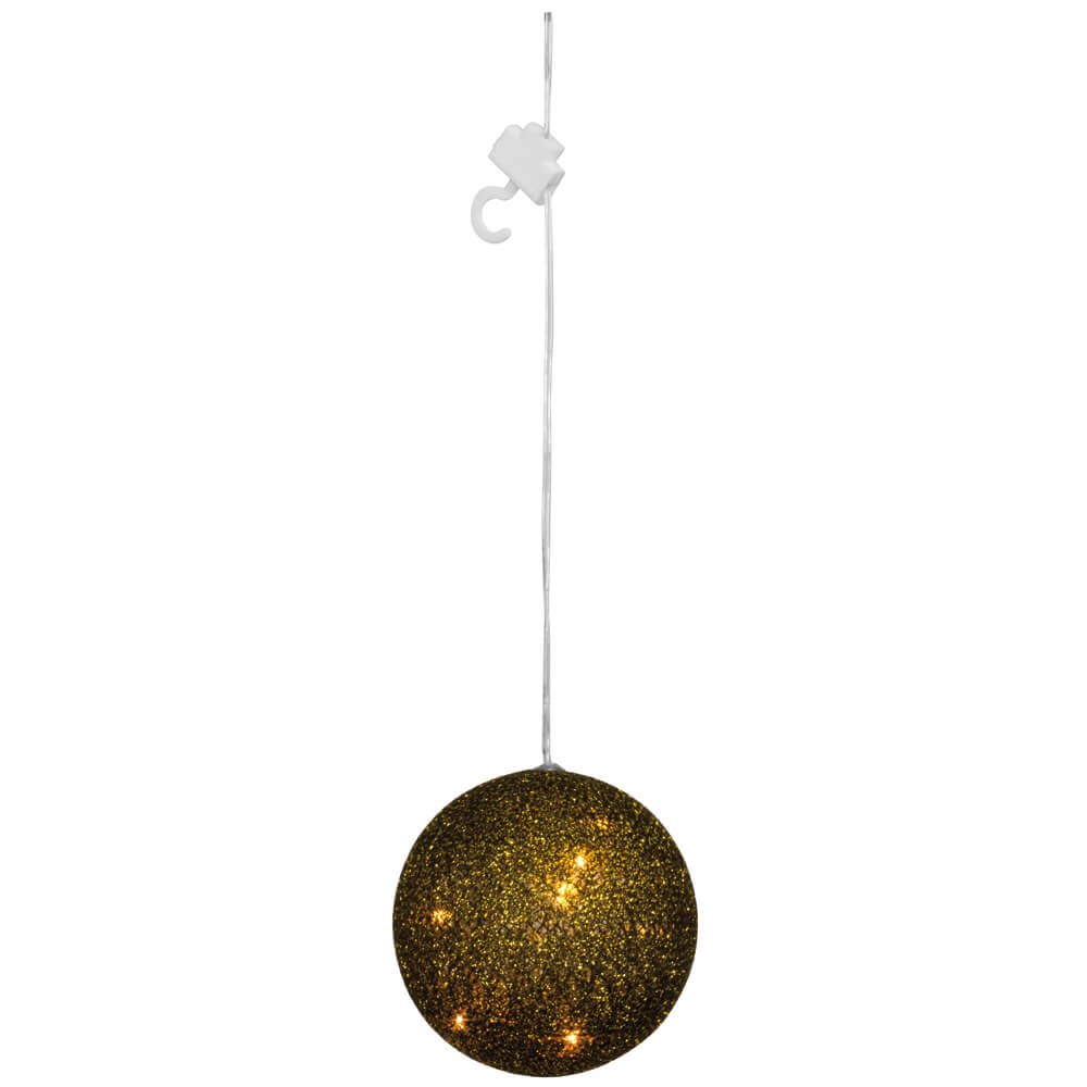 LED-Kugel | 5 warmweiße LEDs | Fadenoptik gold