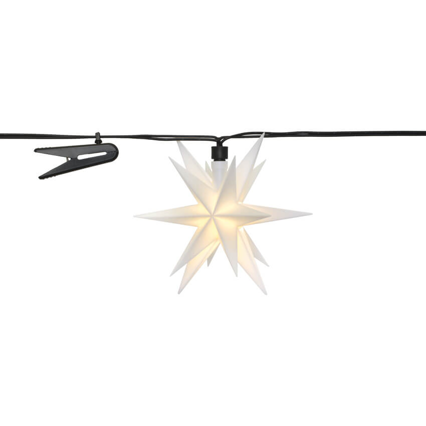 LED-Sternenlichterkette | 9 Sterne | Warmweiß | Ø 120 mm