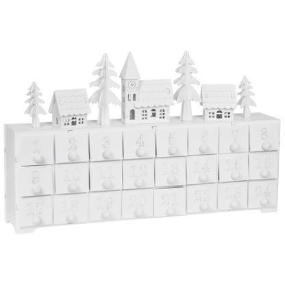 Advent calendar | YULETIDE | white wood | 24 drawers