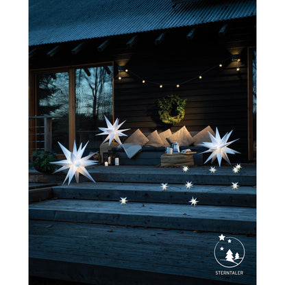 Außen-Weihnachtsstern | 18 Zacken | E14 | Zwei Größen und drei Farben