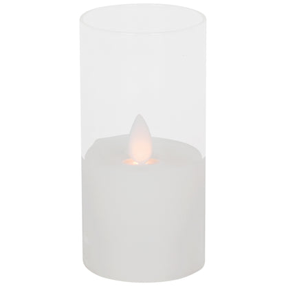 Echtwachskerze | M-TWINKLE | bewegliche Flamme | H 100 × Ø 50 mm