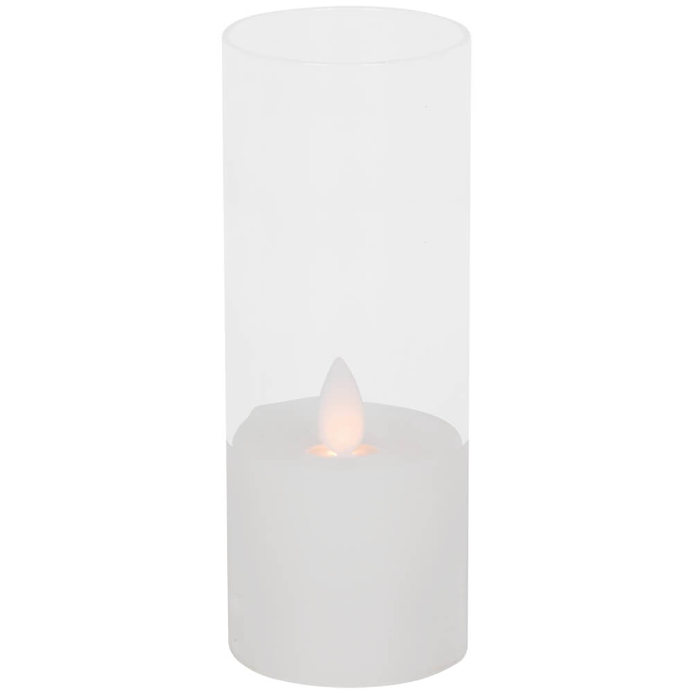 Echtwachskerze | M-TWINKLE | bewegliche Flamme | H 120 × Ø 50 mm