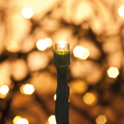 LED-Minilichterkette | Warmweiß | Grünes Kabel | Acht Längen