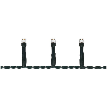 LED-Minilichterkette | Warmweiß | Grünes Kabel | Acht Längen