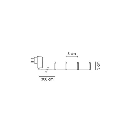 LED-Minilichterkette | Warmweiß | Transparentes Kabel | Sieben Längen