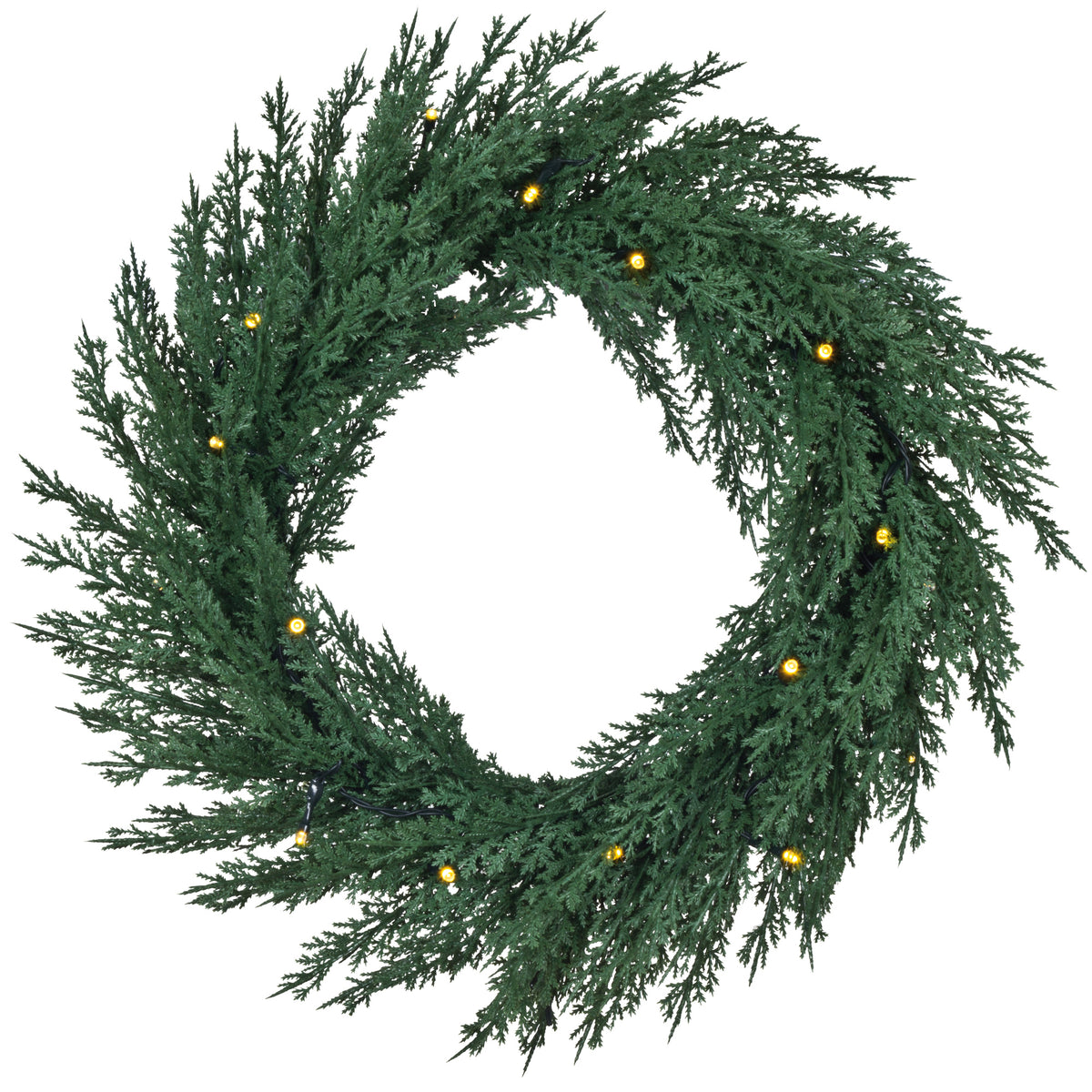 LED-Türkranz THUJA | Warmweiß | Ø 400 mm | Batteriebetrieben