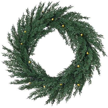 LED-Türkranz THUJA | Warmweiß | Ø 400 mm | Batteriebetrieben