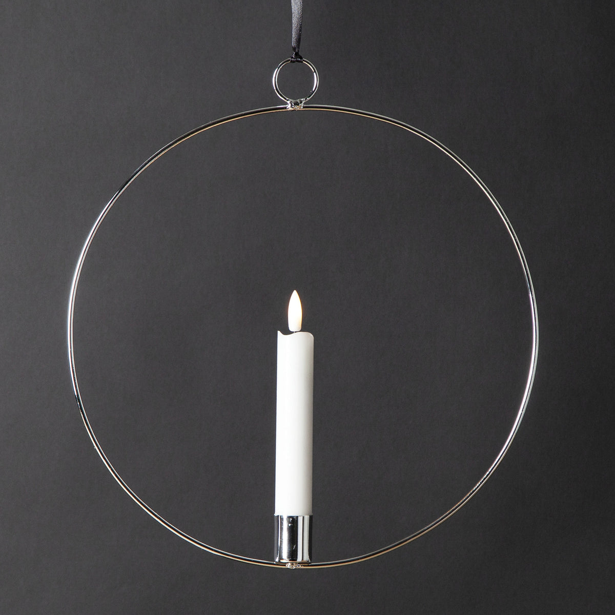 Fensterbild | FLAMME RING | 1 warmweiße flackernde LED