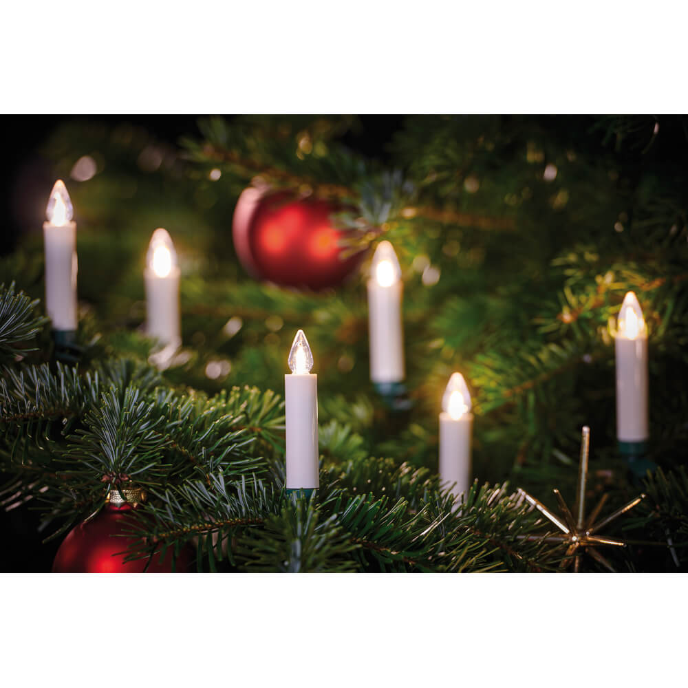 Kabellose LED-Baumkerzen LUMIX SUPERLIGHT FLAME | Warmweiß | Elfenbein