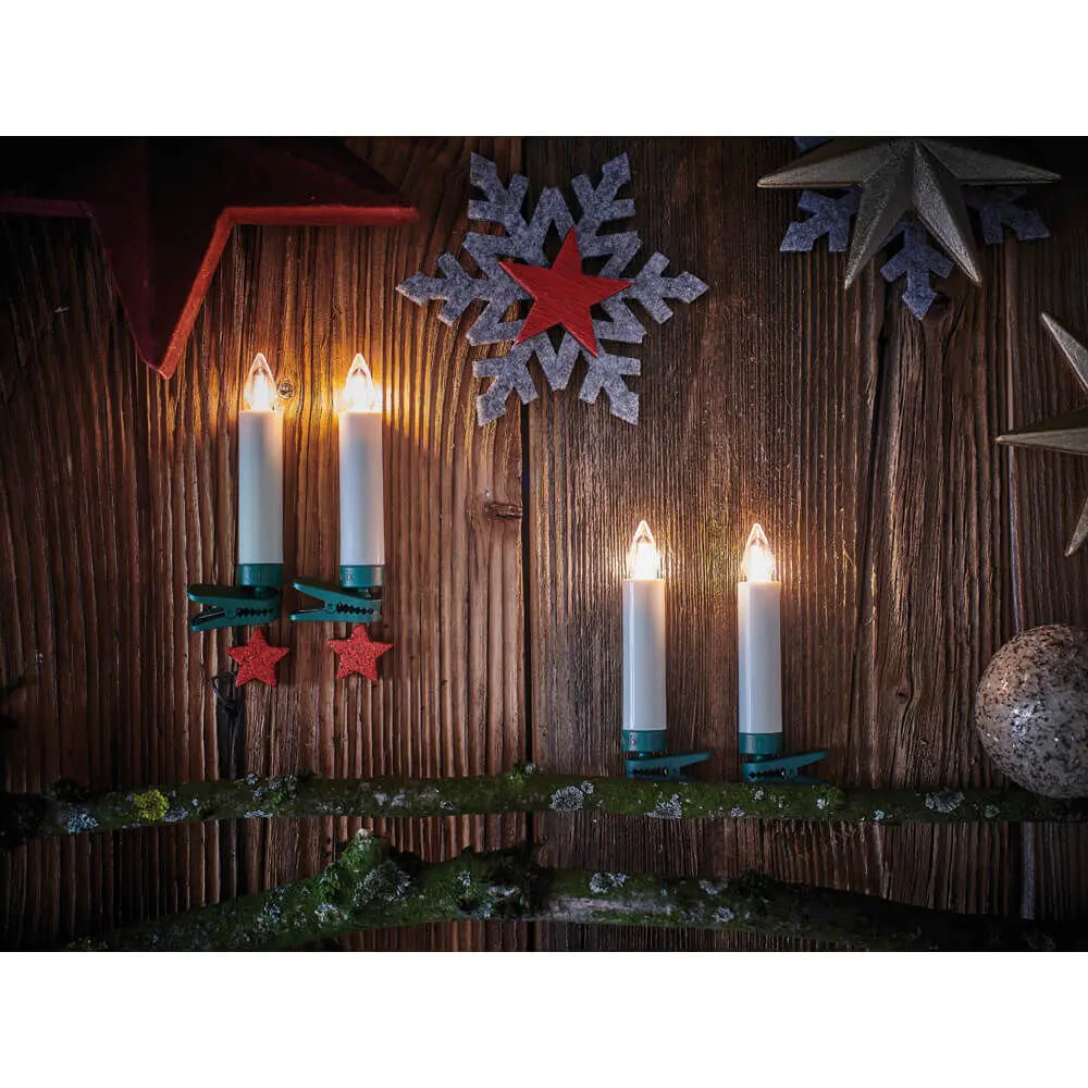 Kabellose LED-Baumkerzen LUMIX SUPERLIGHT FLAME | Warmweiß | Elfenbein