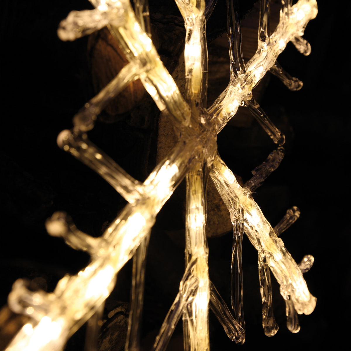 LED Snowflake | Transparent acrylic | Warm white | Ø 420 mm
