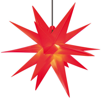 Außen-Weihnachtsstern | 18 Zacken | E14 | Zwei Größen und drei Farben