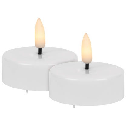 LED-Teelichter FLAMME XL | Weiß | 2er-Set
