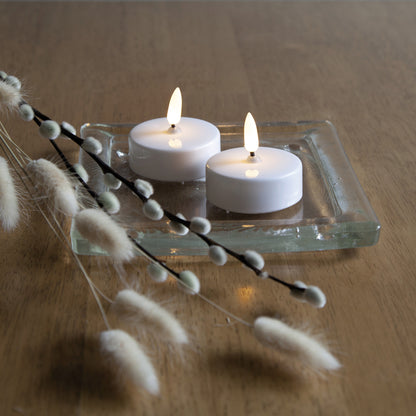 LED-Teelichter FLAMME XL | Weiß | 2er-Set