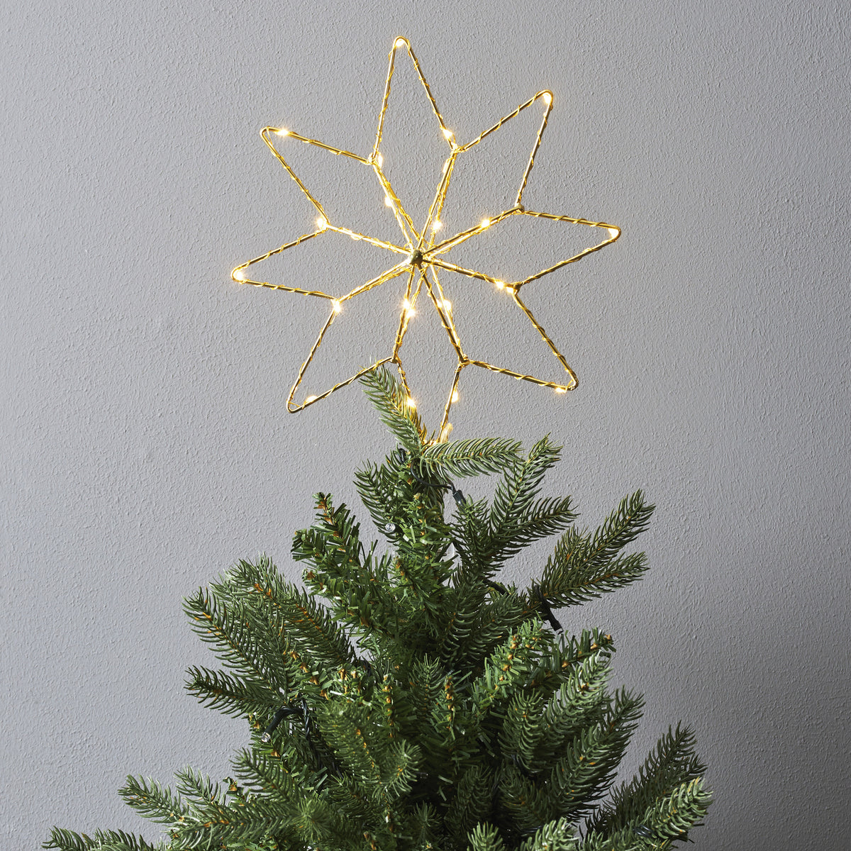 LED Christmas Tree Topper | TOPSY | Metal gold | 3D Star