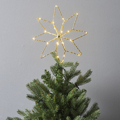 LED Christmas Tree Topper | TOPSY | Metal gold | 3D Star