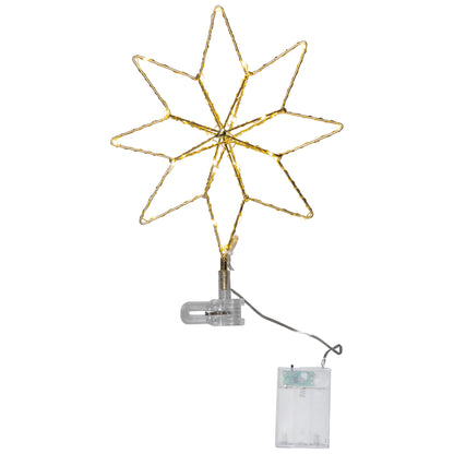 LED Christmas Tree Topper | TOPSY | Metal gold | 3D Star