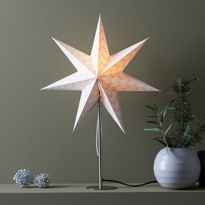 Weihnachtsstern | ADMIRA | Papier weiß | Samtstreifen