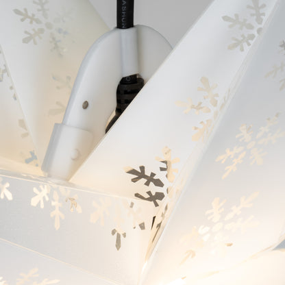 Außen-Weihnachtsstern mit Schneeflockenmuster | 1 × E14 / 15 W, Ø 550 mm