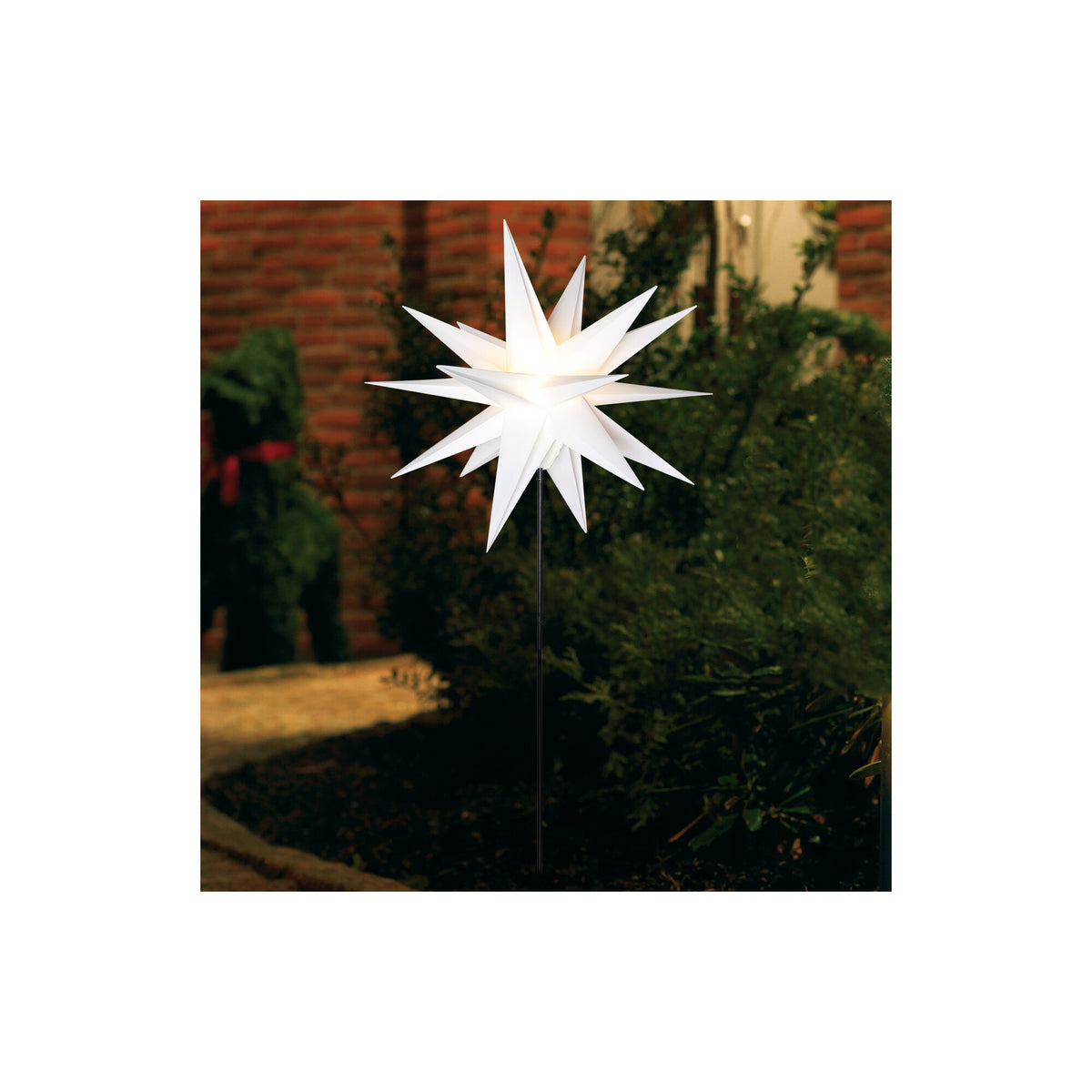 Outdoor LED Christmas star with ground spike | warm white | Ø 550 mm