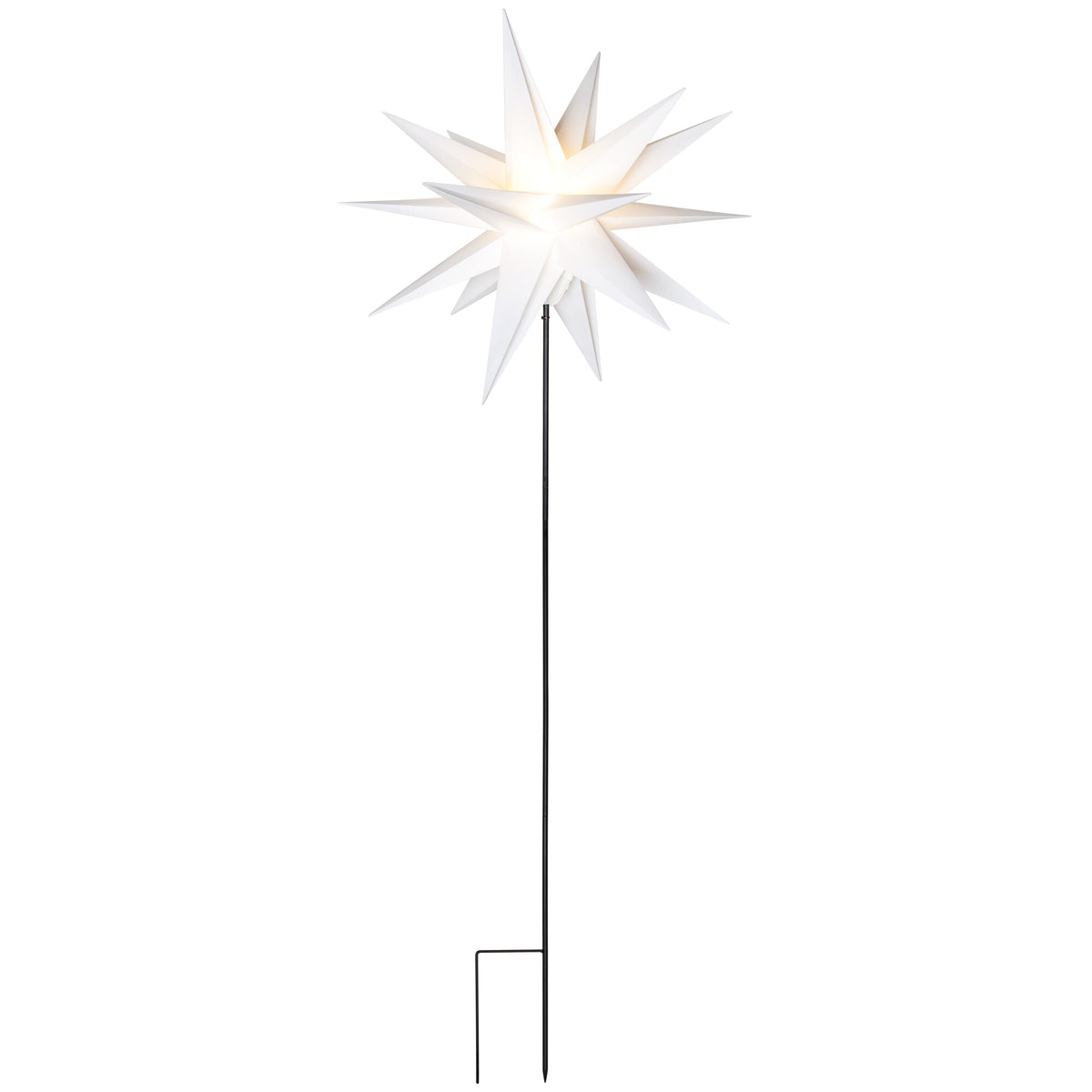 Outdoor LED Christmas star with ground spike | warm white | Ø 550 mm