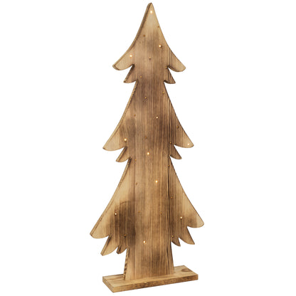 LED-Weihnachtsleuchter | Pinienholz natur | Warmweiß | Timer