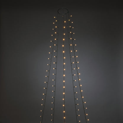 LED-Baumlichterkette | 150 bernsteinfarbene LEDs | Timer