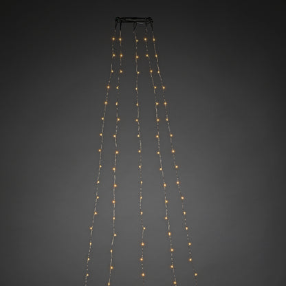 LED-Baumlichterkette | Bernsteinfarben | Fünf Stränge