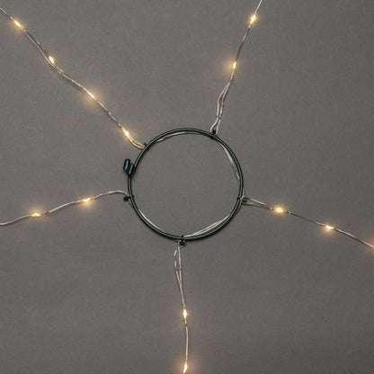 LED-Baumlichterkette | Bernsteinfarben | Fünf Stränge