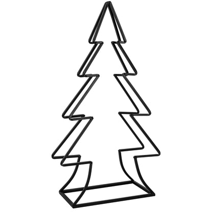 Metallgestell Tannenbaum schwarz | Holzaufbewahrung & Deko | H 900 × B 480 mm