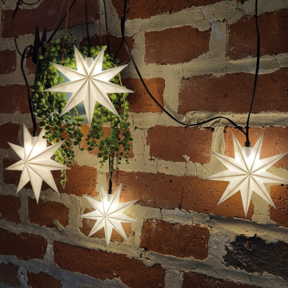 LED Star String Lights | 9 stars | Warm white | Ø 115 mm
