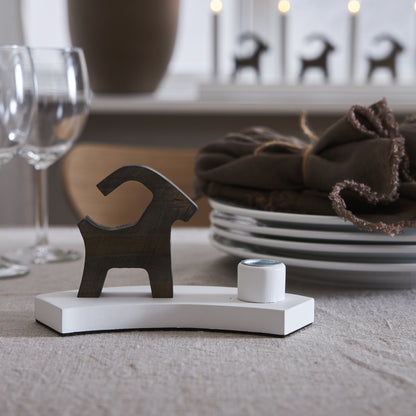 Candle holder | BRUSE | Christmas goat | for 1 dinner candle