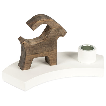 Candle holder | BRUSE | Christmas goat | for 1 dinner candle