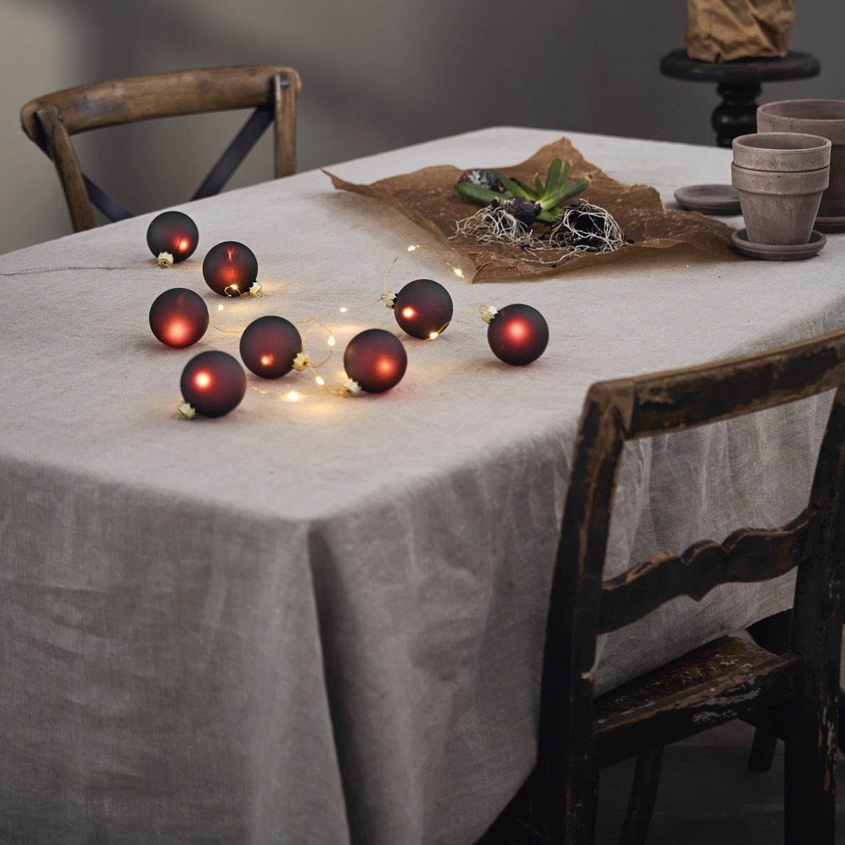 LED-Lichterkette BLISS | Warmweiß | Lackierte Glaskugeln