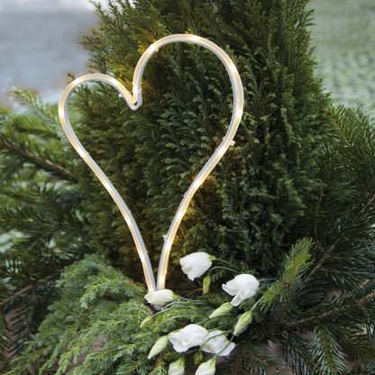 LED-Grablicht DECORATION HEART | Herzform | Warmweiß | Mit Erdspieß