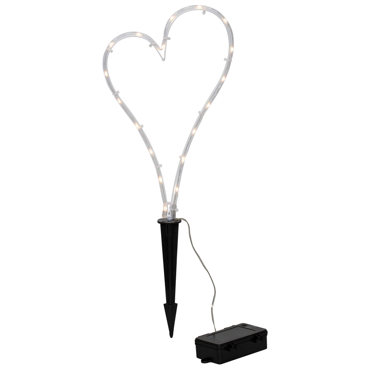 LED-Grablicht DECORATION HEART | Herzform | Warmweiß | Mit Erdspieß