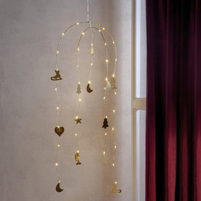 DREAM LED-Weihnachtsmobile | Gold | 39 warmweiße LEDs
