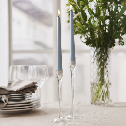 LED Real Wax Taper Candles FLAMME CANDY | Set of 2