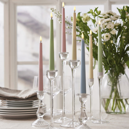LED Real Wax Taper Candles FLAMME CANDY | Set of 2