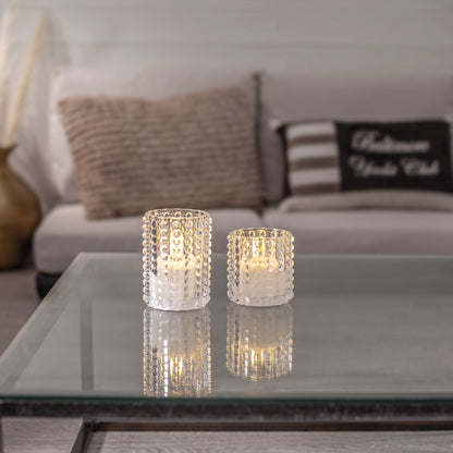 Lantern | FLAMME DOTTY | Crystal glass | warm white LED | Ø 90 mm
