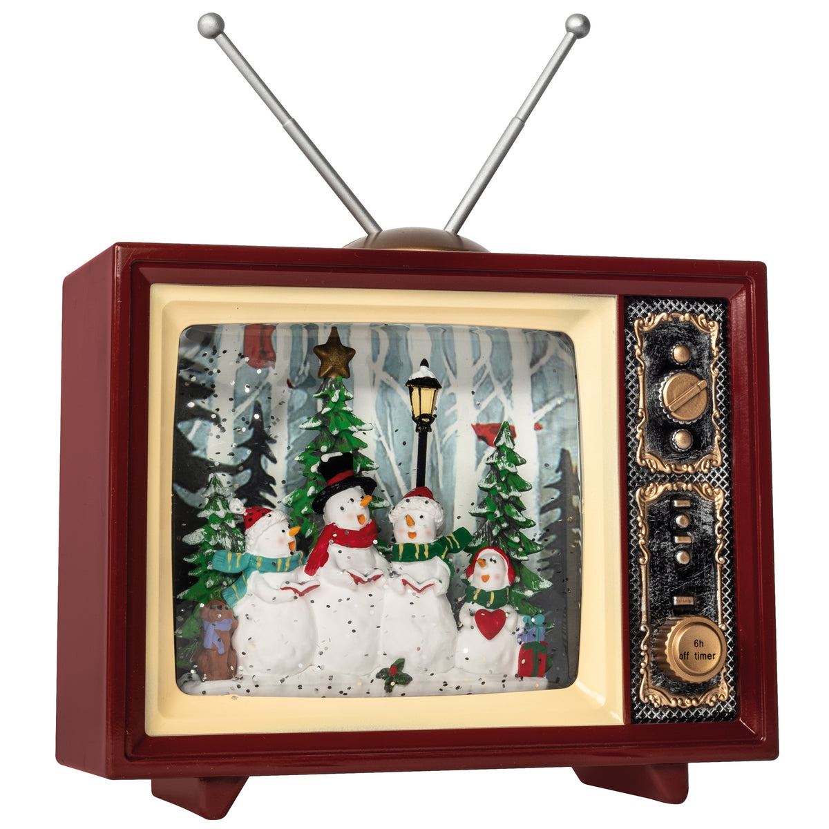 Schneelaterne | VINTER | Schneemänner im Fernseher | Quirl | warmweiße LED