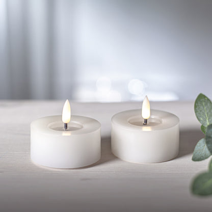 LED-Echtwachs-Teelichter FLAMME FLOW XL | 2er-Set