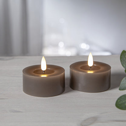 LED-Echtwachs-Teelichter FLAMME FLOW XL | 2er-Set