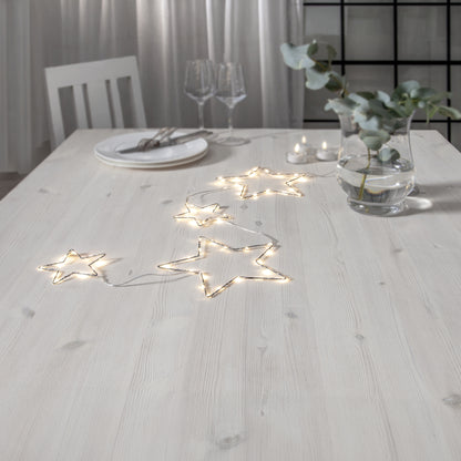 DEW DROP STARS LED-Weihnachtssterne | Silber | 4 Sterne