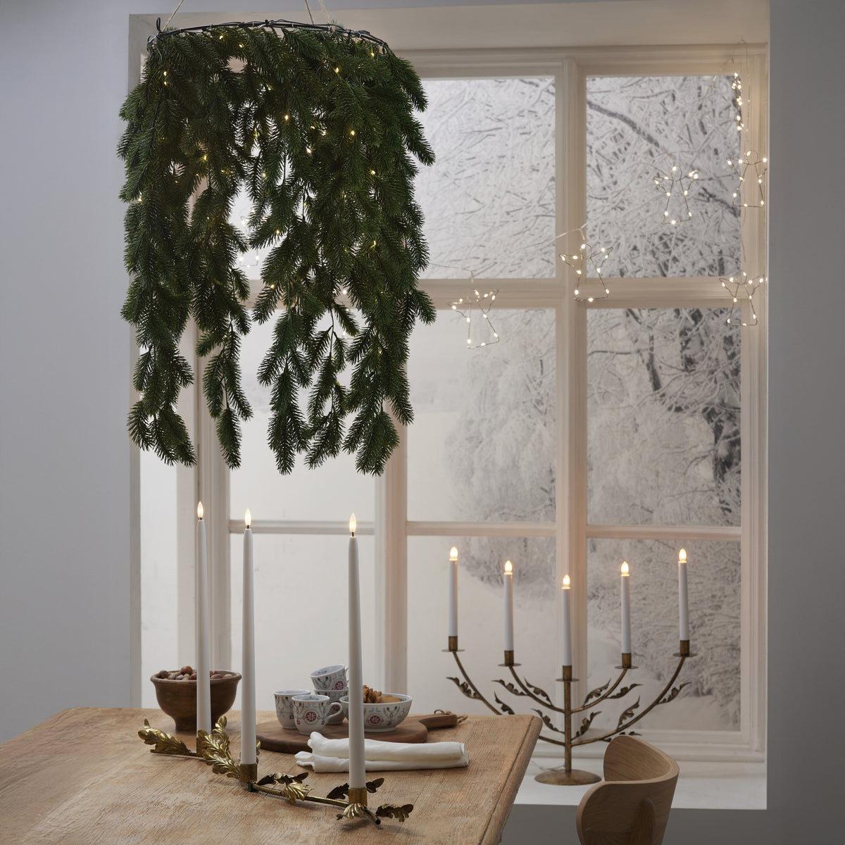 LED-Kranz ERNA | Warmweiß | Ø 500 mm | Batteriebetrieben